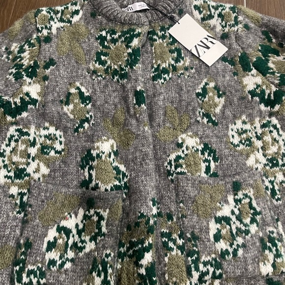 Zara green and gray knitted sweater - Picture 10 of 10